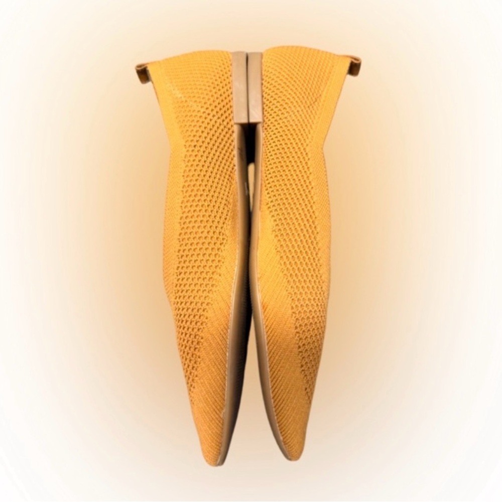 Everlane ReKnit 40 Hour Flats Mustard Yellow Pointed Toe Size 9 - Picture 3 of 6